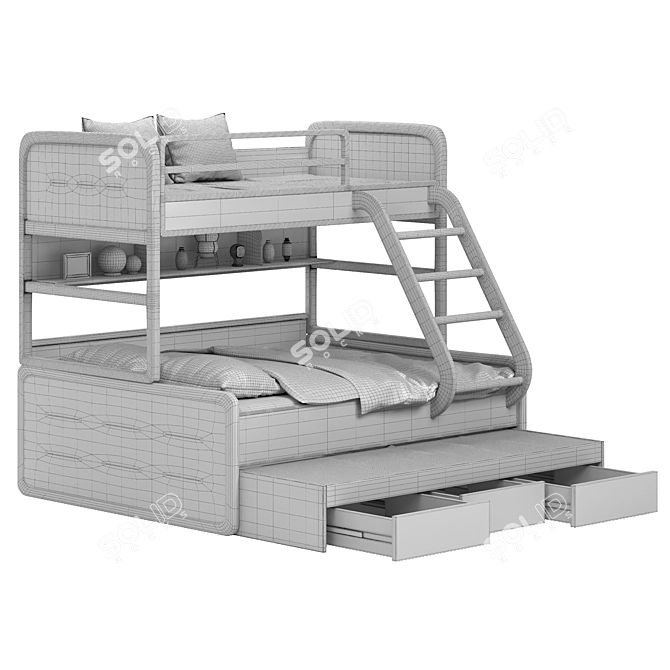 DreamLand Kids Bed 3D model image 4