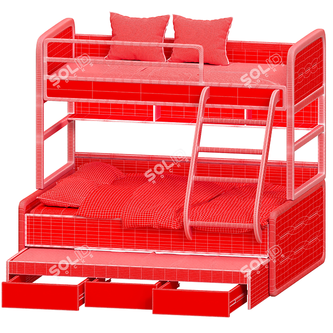 DreamLand Kids Bed 3D model image 8