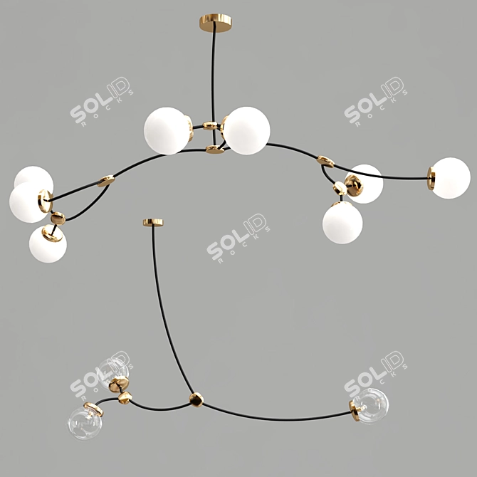 Elegant Ivy Pendant Lighting 3D model image 1