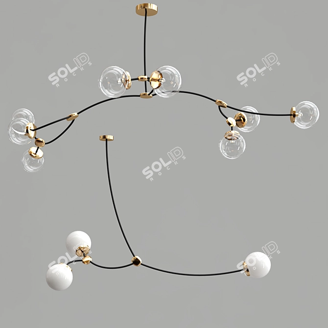 Elegant Ivy Pendant Lighting 3D model image 2