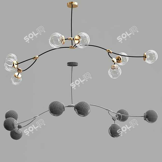 Elegant Ivy Pendant Lighting 3D model image 3