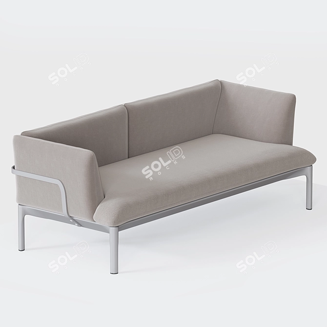 Yale Upholstered Sofa: Lightweight Comfort 3D model image 2