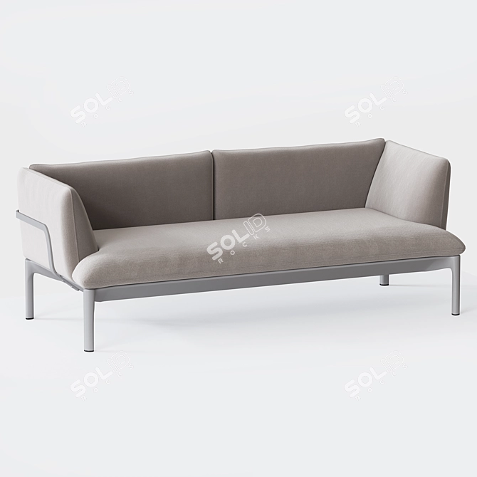 Yale Upholstered Sofa: Lightweight Comfort 3D model image 3