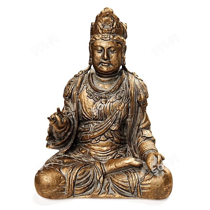 Buddha Bodhisattva: Serene Chinese Master 3D model image 3