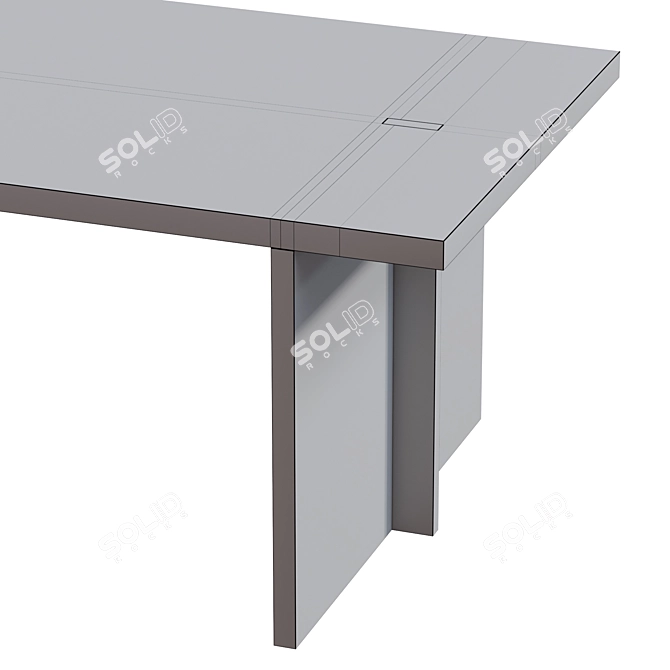 Modern Scandinavian Style Dining Table 3D model image 4