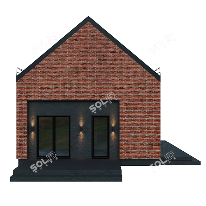 Modern Barnhouse Design 3D model image 3