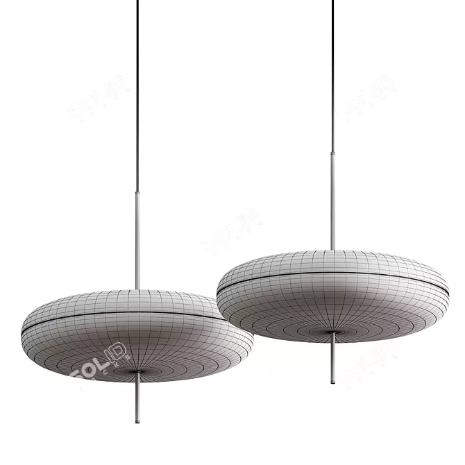 SARFATTI Model 2065 Pendant: Modern Italian Design 3D model image 5