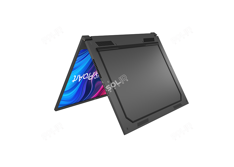 Sleek Asus Laptop: Powerful & Portable 3D model image 2