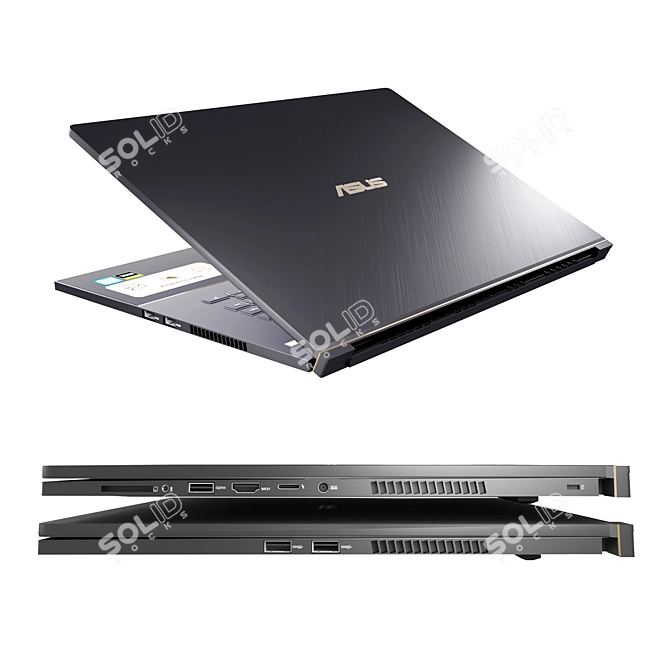 Sleek Asus Laptop: Powerful & Portable 3D model image 10