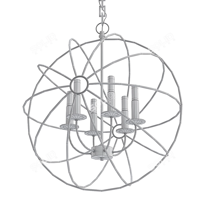 Elegant Laughlin Chandelier 3D model image 2