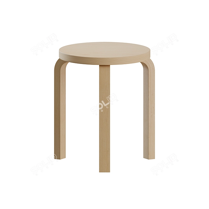 Modern Stool 60: Sleek Design 3D model image 1