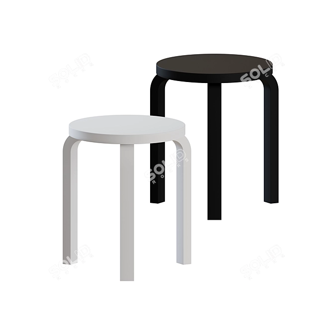 Modern Stool 60: Sleek Design 3D model image 3