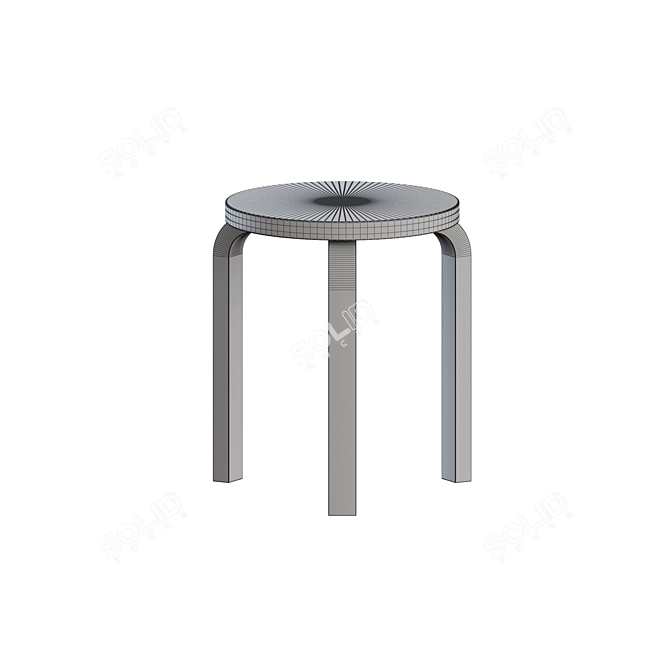 Modern Stool 60: Sleek Design 3D model image 5