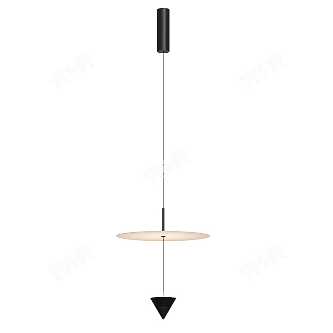 Luminous Elegance: Karman Stralunata Pendant 3D model image 2