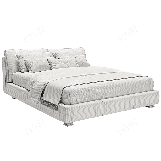 Elegant Massimosistema Bed 3D model image 2