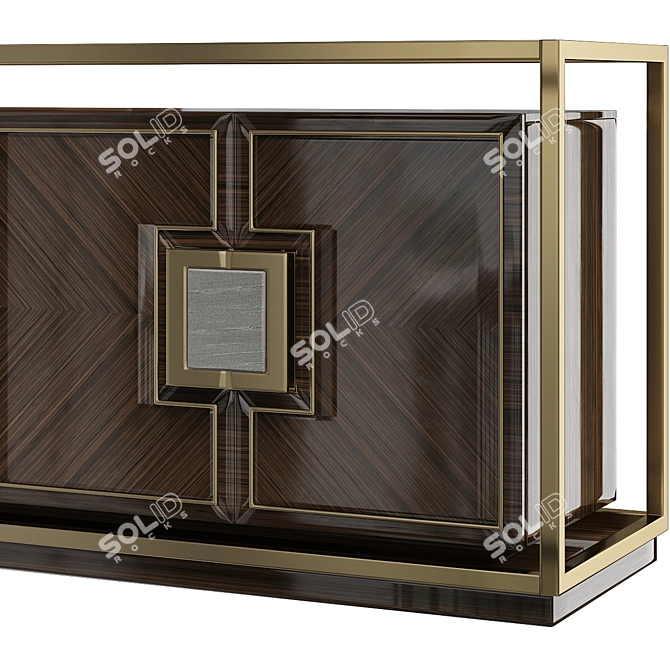 Luxury Ebony Sideboard: Elegant and Functional 3D model image 2