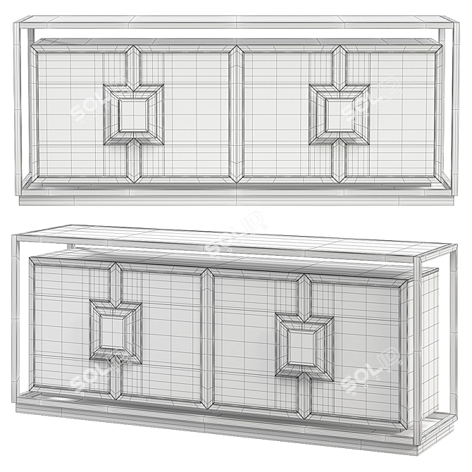 Luxury Ebony Sideboard: Elegant and Functional 3D model image 3