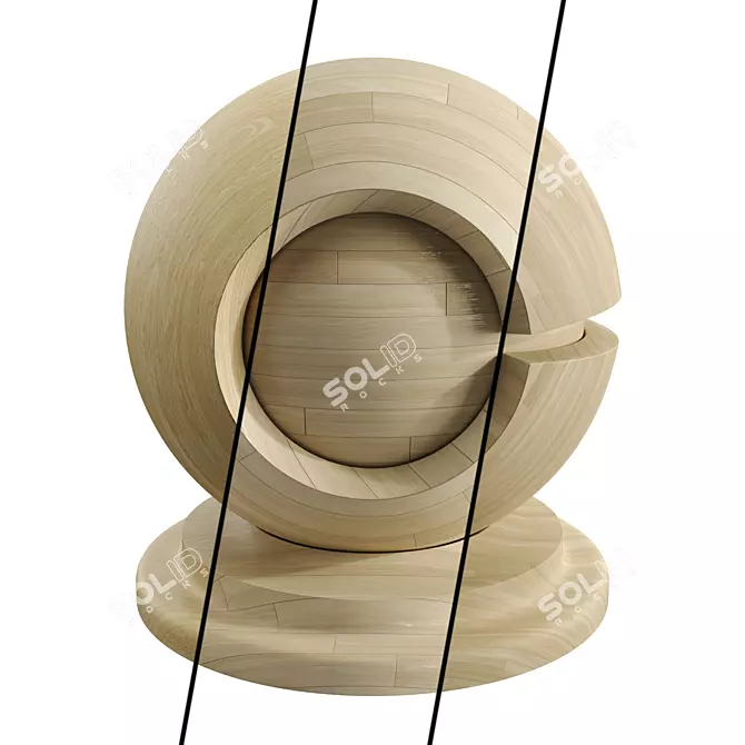 Oak Veneered Mats: Premium Quality 3D model image 1