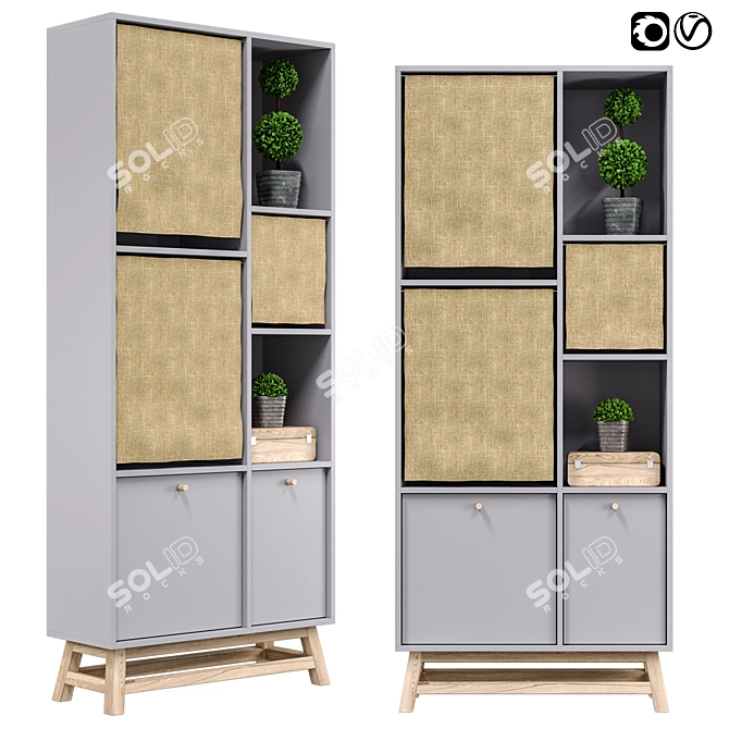 Versatile Shelving Unit D3 01 3D model image 1