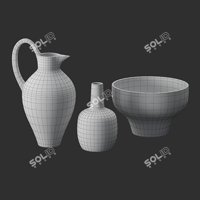 Artisan Terracotta Vases - Anthropologie 3D model image 5