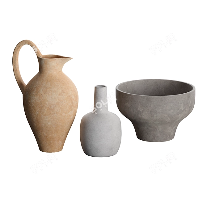 Artisan Terracotta Vases - Anthropologie 3D model image 6