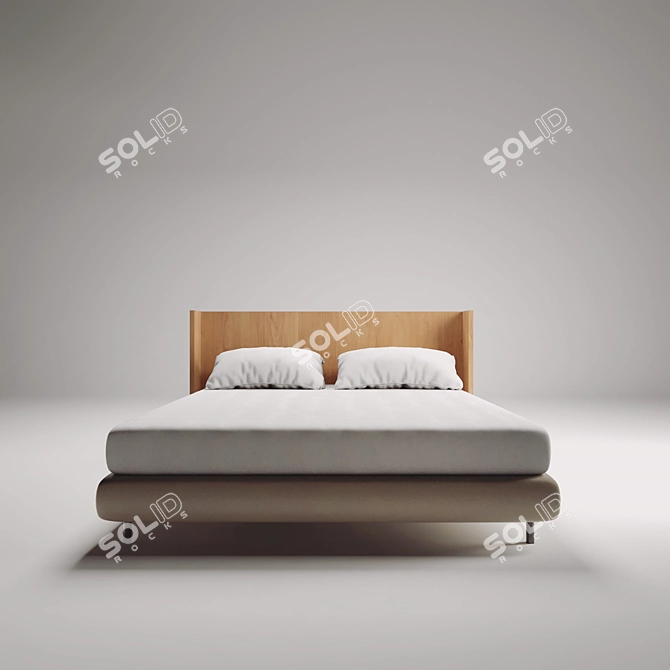 Elegant Desk - Bed Headboard: Stylish, Multifunctional 3D model image 3