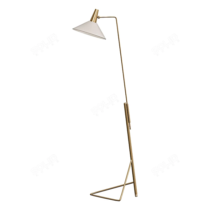 Versatile Adjustable Wall Lamp: Gino-Sarfatti 3D model image 1