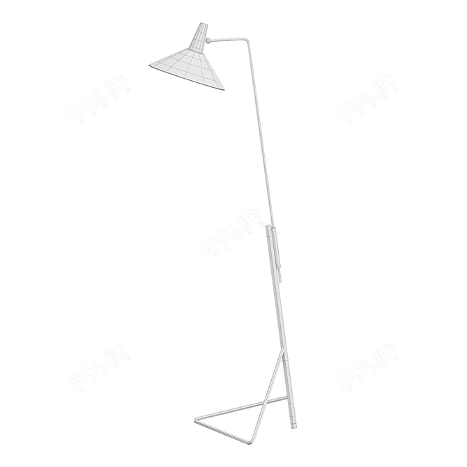 Versatile Adjustable Wall Lamp: Gino-Sarfatti 3D model image 2