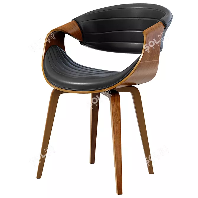 Hassell Upholstered Armchair: Modern Elegance for Your Space 3D model image 1