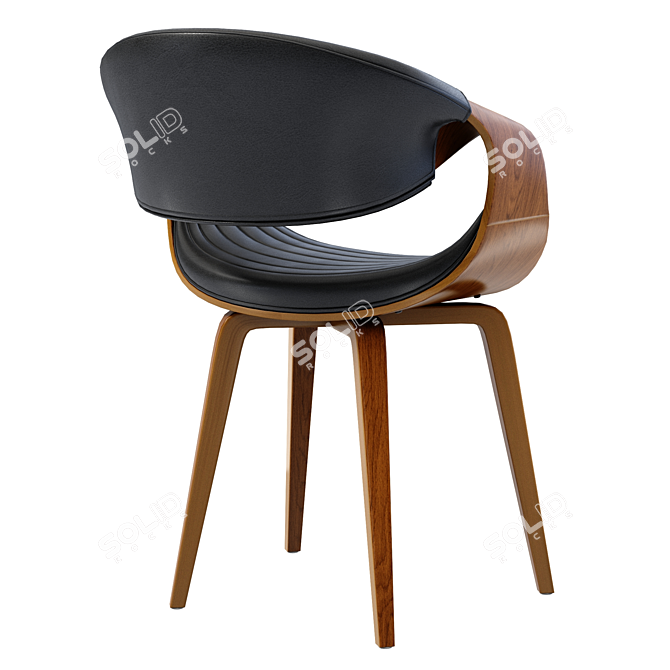 Hassell Upholstered Armchair: Modern Elegance for Your Space 3D model image 4