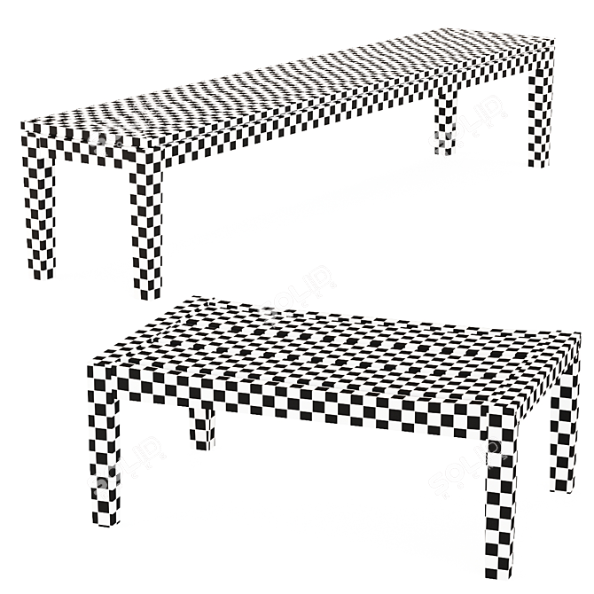 Regatta Outdoor Bench & Ottoman Set 3D model image 3