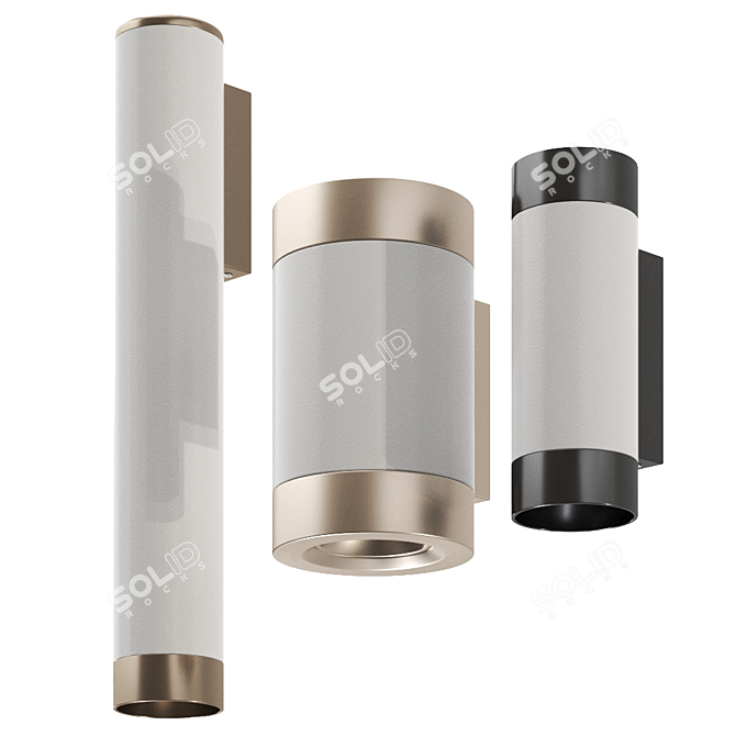 Sleek Scope Wall Lamp 3D model image 1