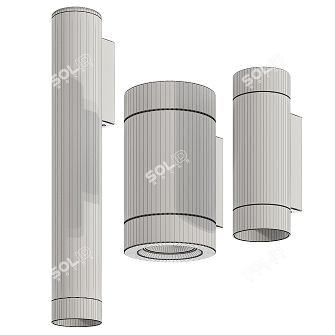 Sleek Scope Wall Lamp 3D model image 2