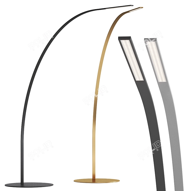 Minimalist Floor Lamp: Yumi Fontanaarte by Shigeru Ban 3D model image 1