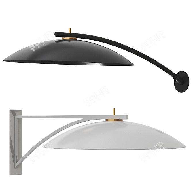 Saya Light Rakumba Wall Lamp: Sleek and Stylish Illumination 3D model image 1