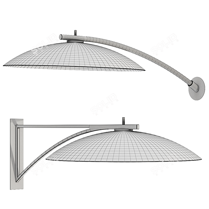 Saya Light Rakumba Wall Lamp: Sleek and Stylish Illumination 3D model image 2