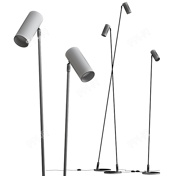 Contemporary Reach Floor Lamp 3D model image 2