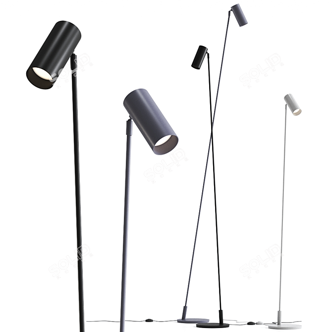 Contemporary Reach Floor Lamp 3D model image 4