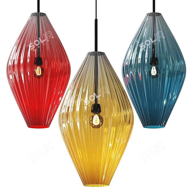 Modern Bailey Pendant Lamp 3D model image 1