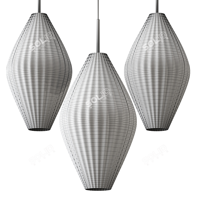 Modern Bailey Pendant Lamp 3D model image 2