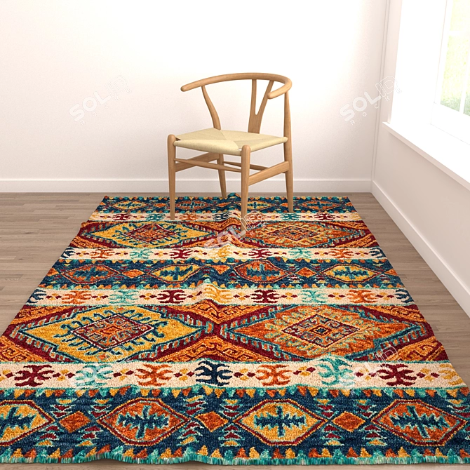 Versatile Rug Set for Various Perspectives: VRayFur, VRayDisplacementMod, CoronaDisplacementMod 3D model image 5