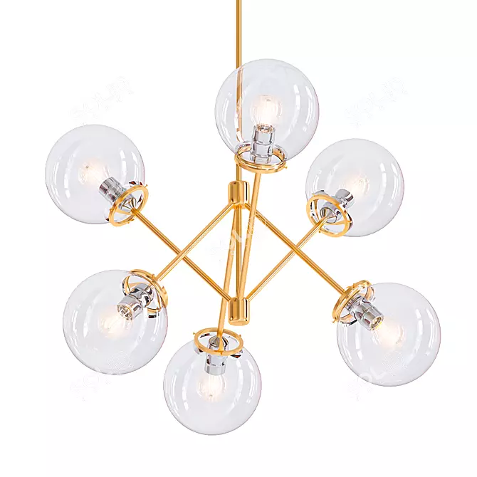 Modern Latuna Chandelier 3D model image 1