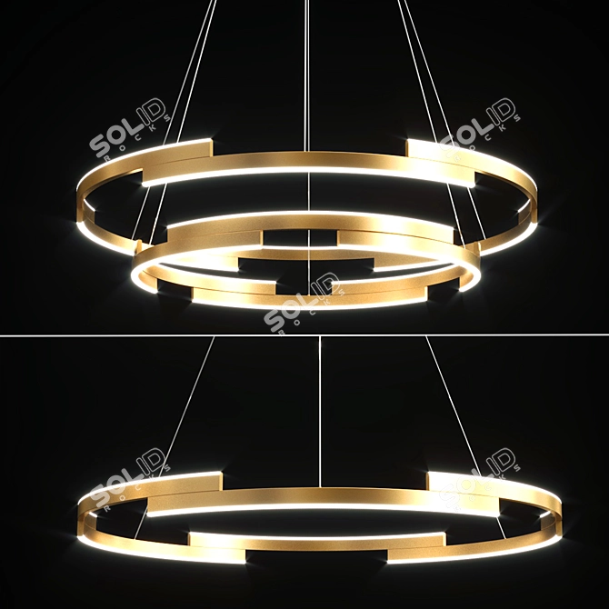 Elegant Marks Chandelier 3D model image 1