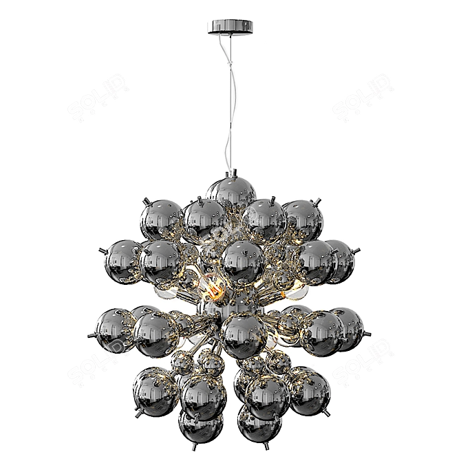 Modern Bolla Chandelier - MOD133PL-08CH 3D model image 1