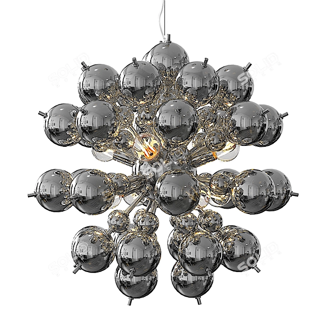 Modern Bolla Chandelier - MOD133PL-08CH 3D model image 2