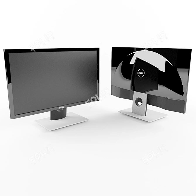 Sleek Screen Monitor 3D model image 4