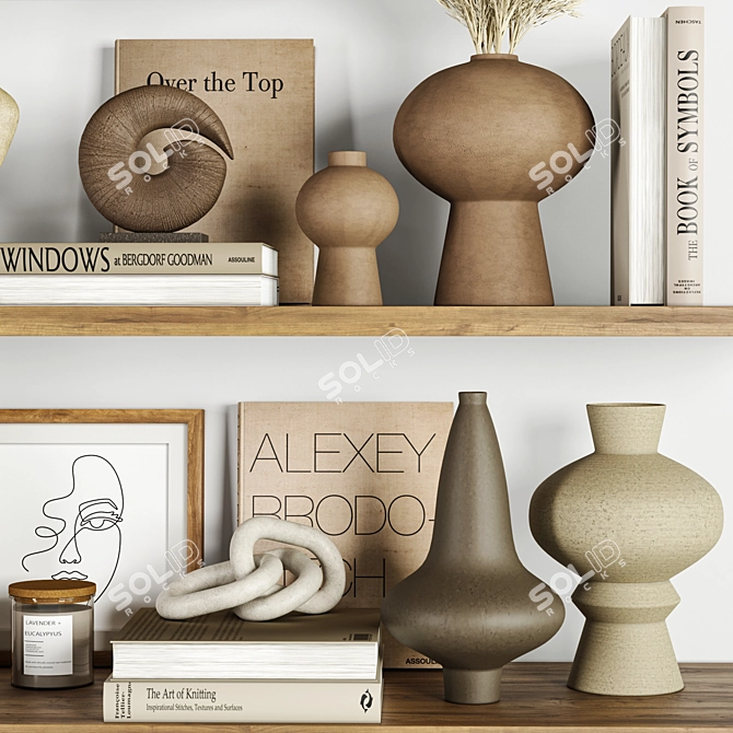 Elegant Decor Set HM Elements 3D model image 5