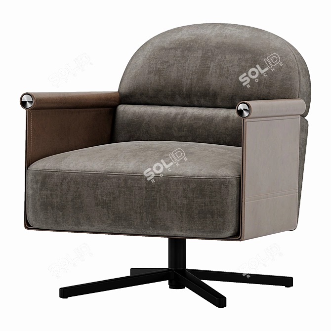 Italian Ditra Beyl Low Chair 3D model image 2
