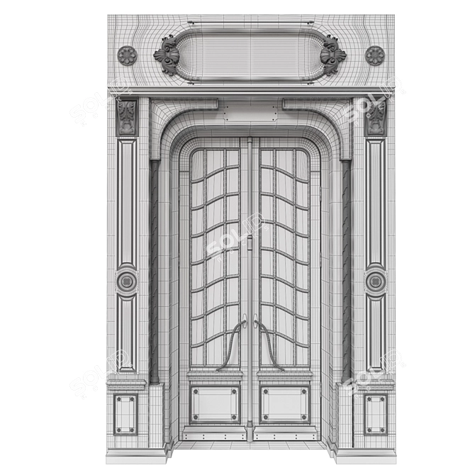 Classic 3D Max Door: 1500x3300mm 3D model image 6