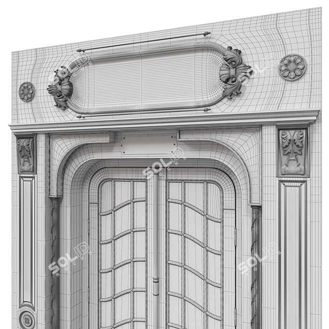 Classic 3D Max Door: 1500x3300mm 3D model image 7